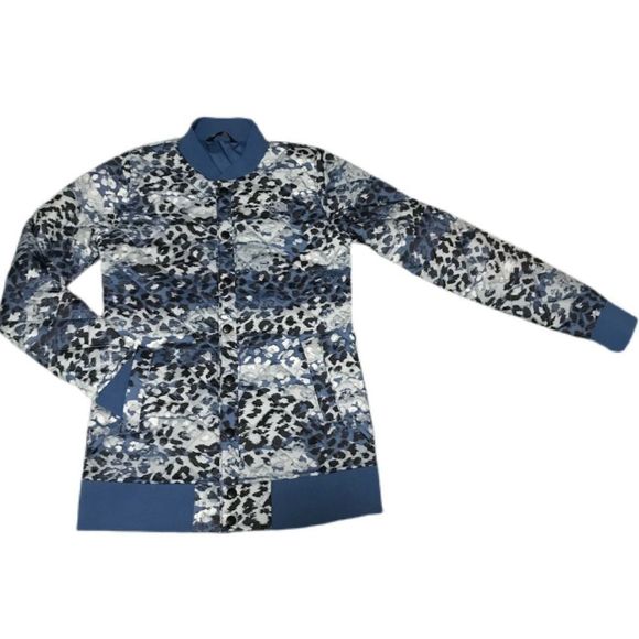 NWOT $149 The North Face | Anna | Blue Ombre Leopard Jacket Slightly Oversized - Picture 3 of 14